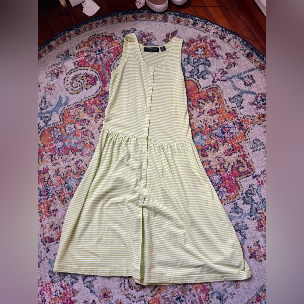 Vintage drop waist Sleeveless Scoop Neck Sundress